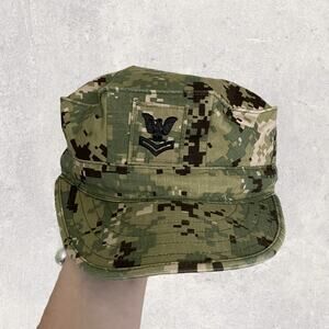 Vintage Y2K US Marines Digital Camo Hat 7 1/2 Embroidered Logo